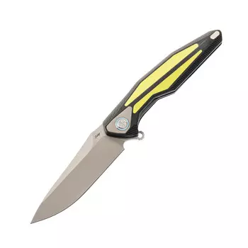 Нож складной Tulay Rikeknife, сталь 154CM, Yellow G10