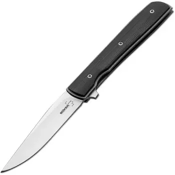 Нож складной Urban Trapper Petite G10 - Boker Plus 01BO782, сталь VG-10 Satin, рукоять титан/стеклотекстолит G10, черный
