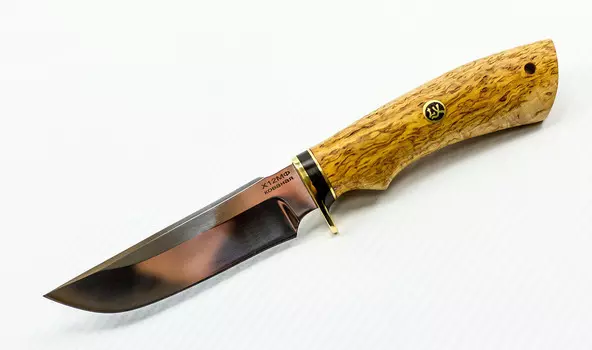 Нож Турист-2, сталь Х12МФ, карельская берёза