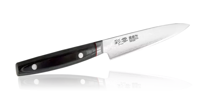 Нож Универсальный Kanetsugu Saiun Damascus, 9001, сталь VG-10, в картонной коробке, 120 мм