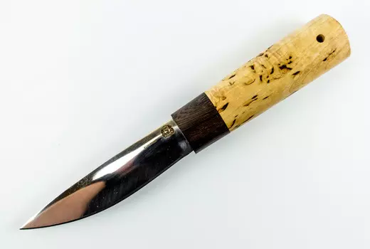 Нож Якутский малый Быхах 04, сталь 95Х18, карельская береза