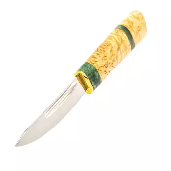 Нож Якутский малый для левшей, сталь Х12МФ, карельская береза