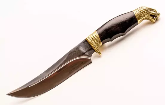 Нож Жало, Кизляр СТО, сталь Х12МФ, черный граб с головой змеи