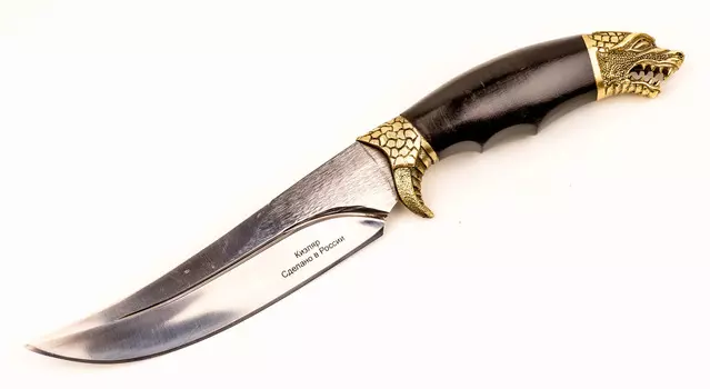 Нож Жало, Кизляр СТО, сталь Х12МФ, черный граб с головой дракона