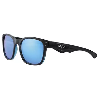Очки солнцезащитные ZIPPO OB68-02, унисекс, чёрные, оправа, линзы и дужки из поликарбоната
