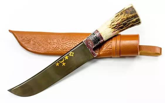 Пчак большой Косуля, сталь ШХ-15, рукоять рог