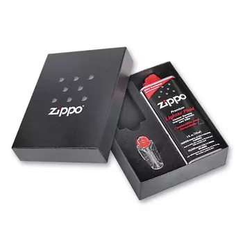 Подарочная коробка Zippo (кремни + топливо, 125 мл + место для зажигалки), 118х43х145 мм