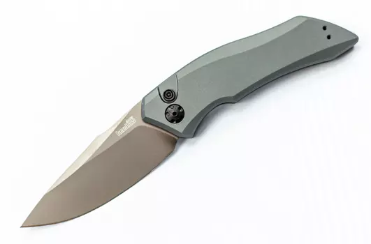 Полуавтоматический складной нож Launch 1 Special - Kershaw 7100GRY, сталь Crucible CPM® 154, рукоять анодированный алюминий, серый