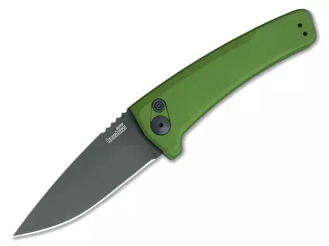 Полуавтоматический складной нож Launch 3 - Kershaw 7300BLKOL Olive, сталь Crucible CPM® 154, рукоять анодированный алюминий, зеленый