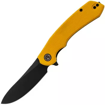 Раскладной нож Petrified Fish Waterspout, сталь 14C28N с покрытием PVD, рукоять желтый G10