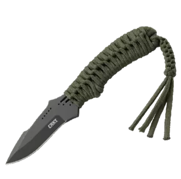 Шейный нож CRKT 2032 Thunder Strike, сталь клинка 8Cr13MoV Black Powder Coated, рукоять сталь/paracord