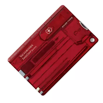 Швейцарская карта Victorinox SwissCard Quattro, сталь X50CrMoV15, рукоять ABS-Пластик, красный