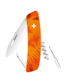Швейцарский нож SWIZA C01 Camouflage, сталь 440, 95 мм, 6 функций, оранжевый