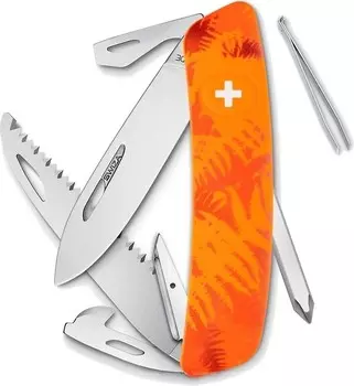 Швейцарский нож SWIZA C06 Camouflage, 95 мм, 12 функций, оранжевый