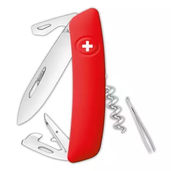 Швейцарский нож SWIZA D03 Standard, 95 мм, 11 функций, красный