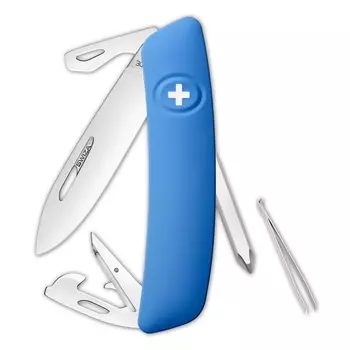 Швейцарский нож SWIZA D04 Standard, 95 мм, 11 функций, синий