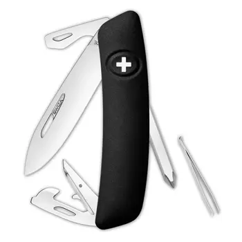 Швейцарский нож SWIZA D04 Standard, 95 мм, 11 функций, черный