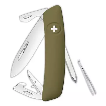 Швейцарский нож SWIZA D04 Standard, 95 мм, 11 функций, темно-зеленый