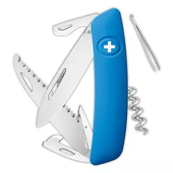 Швейцарский нож SWIZA D05 Standard, 95 мм, 12 функций, синий