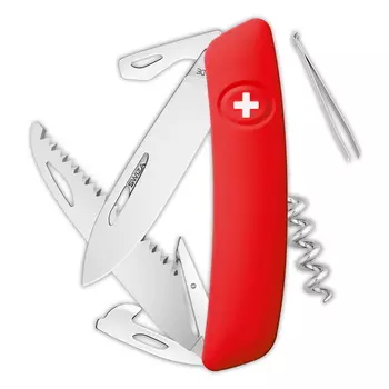 Швейцарский нож SWIZA D05 Standard, 95 мм, 12 функций, красный