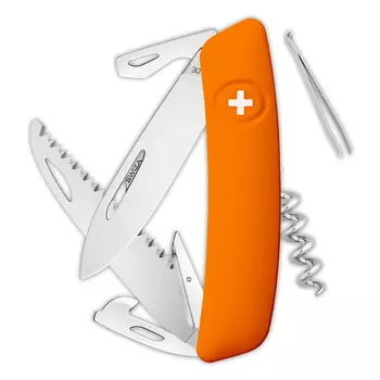 Швейцарский нож SWIZA D05 Standard, 95 мм, 12 функций, оранжевый