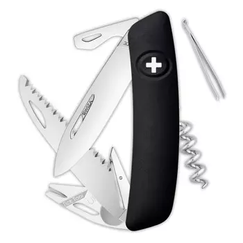 Швейцарский нож SWIZA TT05 Tick Tool, 95 мм, 12 функций, черный