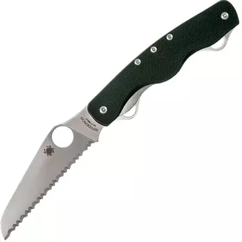 Складной многофункциональный нож ClipiTool™ Rescue™ - Spyderco Multi-Tool 209GS, сталь 8Cr13MoV Satin Serrated, рукоять стеклотекстолит G10, чёрный