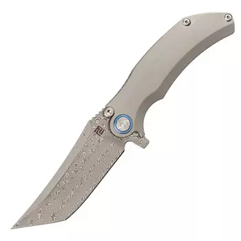 Складной нож Artisan Tacit, сталь дамаск, рукоять титан