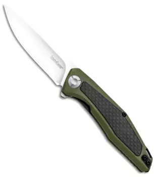 Складной нож Atmos KERSHAW 4037OL, лезвие сталь 8Cr13MoV, рукоять G10/карбон, оливковый цвет