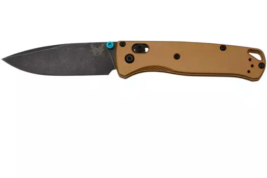 Складной нож Benchmade Bugout сталь M390, рукоять Burnt Brass Aluminum
