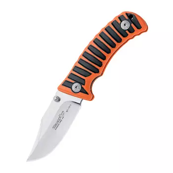 Складной нож Fox Black, сталь 440A, рукоять термопластик GRN, оранжевый