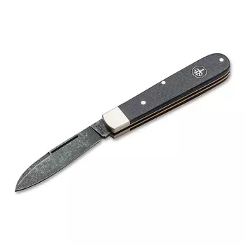 Складной нож Boker Barlow Prime Burlap, сталь высокоуглеродистая сталь O-1, рукоять микарта