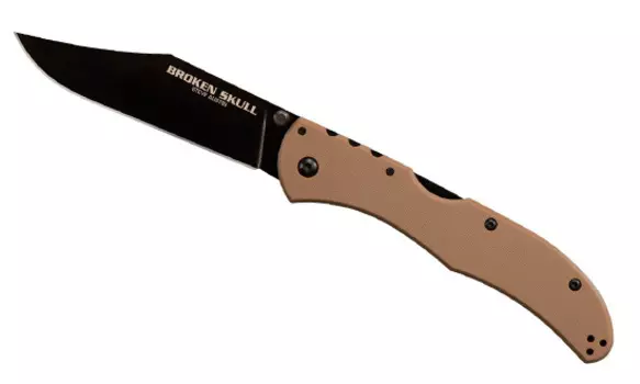 Складной нож Broken Skull 4 (Coyote Tan) - Cold Steel 54S2A, сталь CPM-S35VN, рукоять G10 светло-коричневая