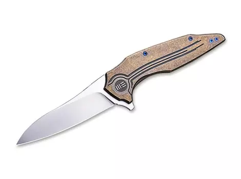 Складной нож Bullit WE Knife, сталь CPM-S35VN, рукоять титан, золотистый