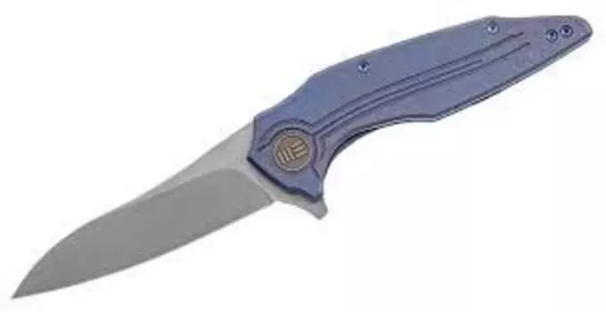 Складной нож Bullit WE Knife, сталь CPM-S35VN, рукоять титан, синий