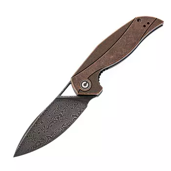 Складной нож CIVIVI Anthropos Black, сталь Damascus, G10