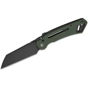 Складной нож CIVIVI Buster FG blackwash сталь Nitro-V, рукоять Green Canvas Micarta