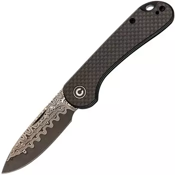 Складной нож CIVIVI Elementum Slip Joint, сталь Damascus, рукоять карбон