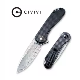 Складной нож CIVIVI Elementum, сталь Damascus, Black G10/Carbon