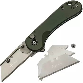 Складной нож CIVIVI Elementum Utility, сталь 6Cr13, рукоять алюминий, зеленый