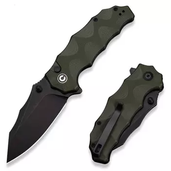 Складной нож CIVIVI Natterjack, сталь 14C28N, рукоять G10, зеленый