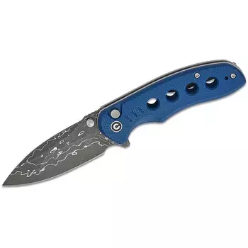 Складной нож CIVIVI Triptych сталь Damascus, рукоять Blue Canvas Micarta