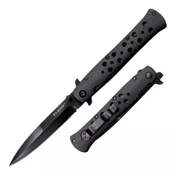 Складной нож COLD STEEL 26AGST - Ti-Lite 4", сталь Carpenter CTS™ - XHP Micro-Melt® Alloy покрытие DLC, рукоять G10