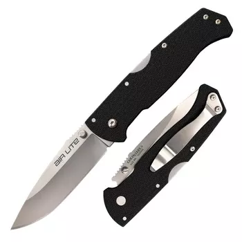 Нож складной Cold Steel Air Lite Drop Point, сталь AUS-10A, рукоять G10, черный