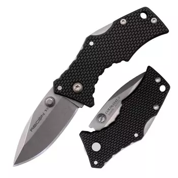 Нож складной Cold Steel Micro Recon 1, сталь 4034SS, рукоять Griv Ex™, черный