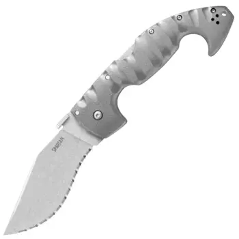 Нож складной Cold Steel Spartan Serrated, сталь AUS-10A, рукоять grivory, черный