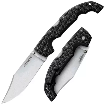 Нож складной Cold Steel Voyager Clip Extra Large, сталь Aus-10A, рукоять grivory, черный