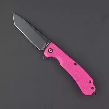 Складной нож Daggerr Yakuza BW, сталь 8Cr14MOV, рукоять FRN, розовый