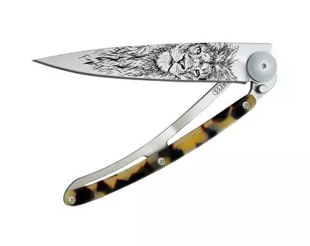 Складной нож Deejo Lion Titanium 37g, Dark Turtle