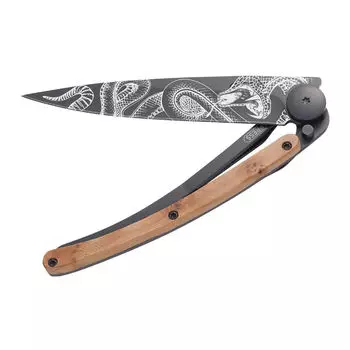 Складной нож Deejo Tattoo 37g,накладка из можжевельника